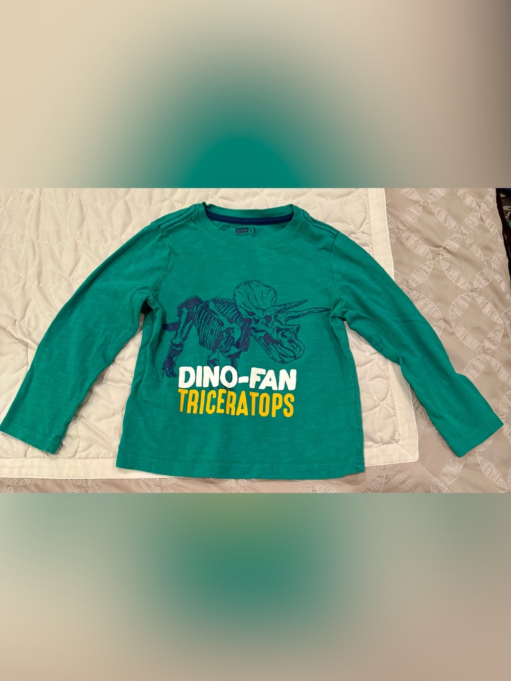 Crazy 8 Dino-Fan Triceratops Long Sleeve Tee Toddler Boys 3T